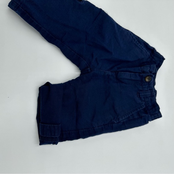Janie and Jack (6-12mo) Navy Blue Linen Pants - Picture 8 of 9